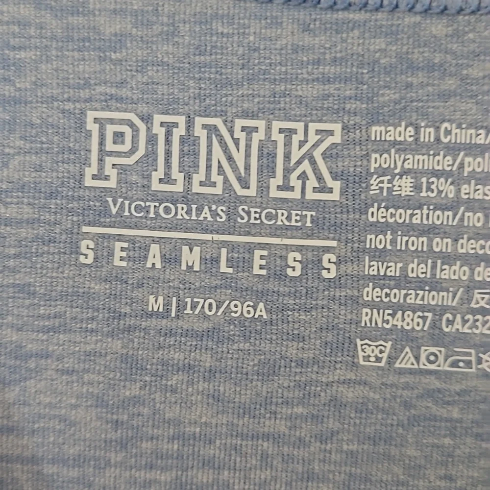 PINK seamless ombre crop workout long sleeve - Picture 2 of 5